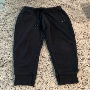 Nike Black Kids Joggers with White Swoosh